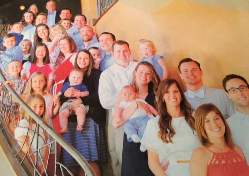 Paul Nix with his children and grandchildren